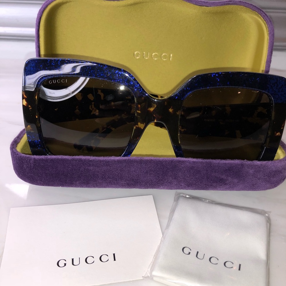 Authentic Gucci Square-frame acetate sunglasses